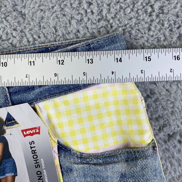 Levi Girlfriend Shorts Girls Size 14 Reg Multi Color Patch NWT - NEW - Picture 12 of 13